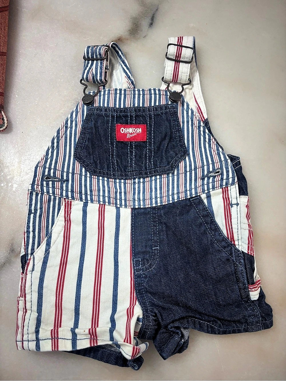 OshKosh B'gosh striped shortall
